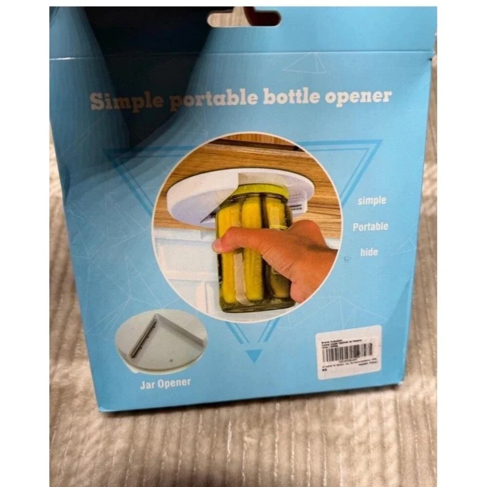 Jar Opener for Weak Hands Seniors w/ Arthritis Under Cabinet Lid Opener